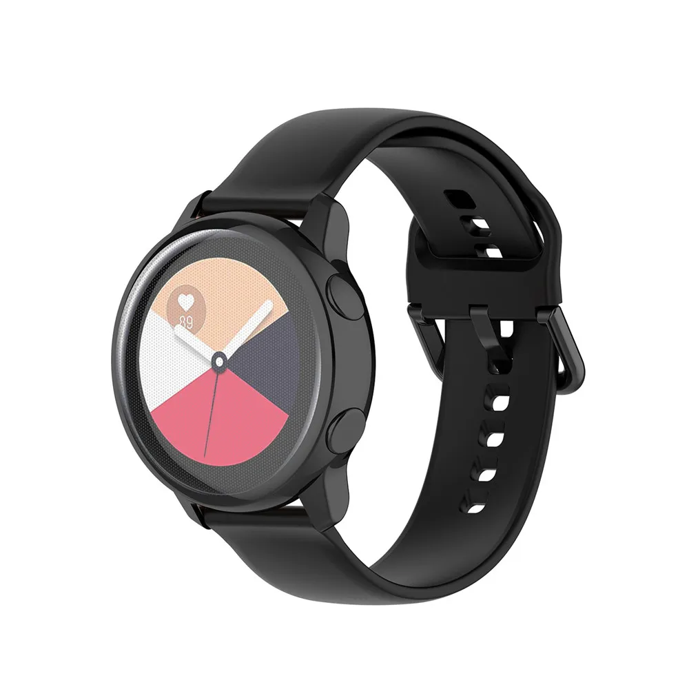 Чехол для часов для samsung Galaxy Watch Active SM-R500, Смарт-часы с гальваническим покрытием, защитная крышка на 360 градусов, чехол, устойчивый к царапинам