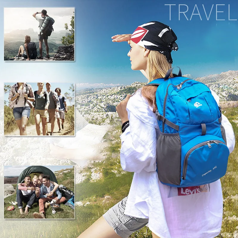 Легкий рюкзак 35Л водонепроницаемые Рюкзаки прочный дорожный походный для отдыха