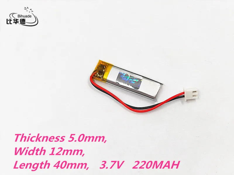 XHR 2P 2 54 220mAh 501240 3 7 V литий полимерные аккумуляторные батареи|rechargeable battery|battery