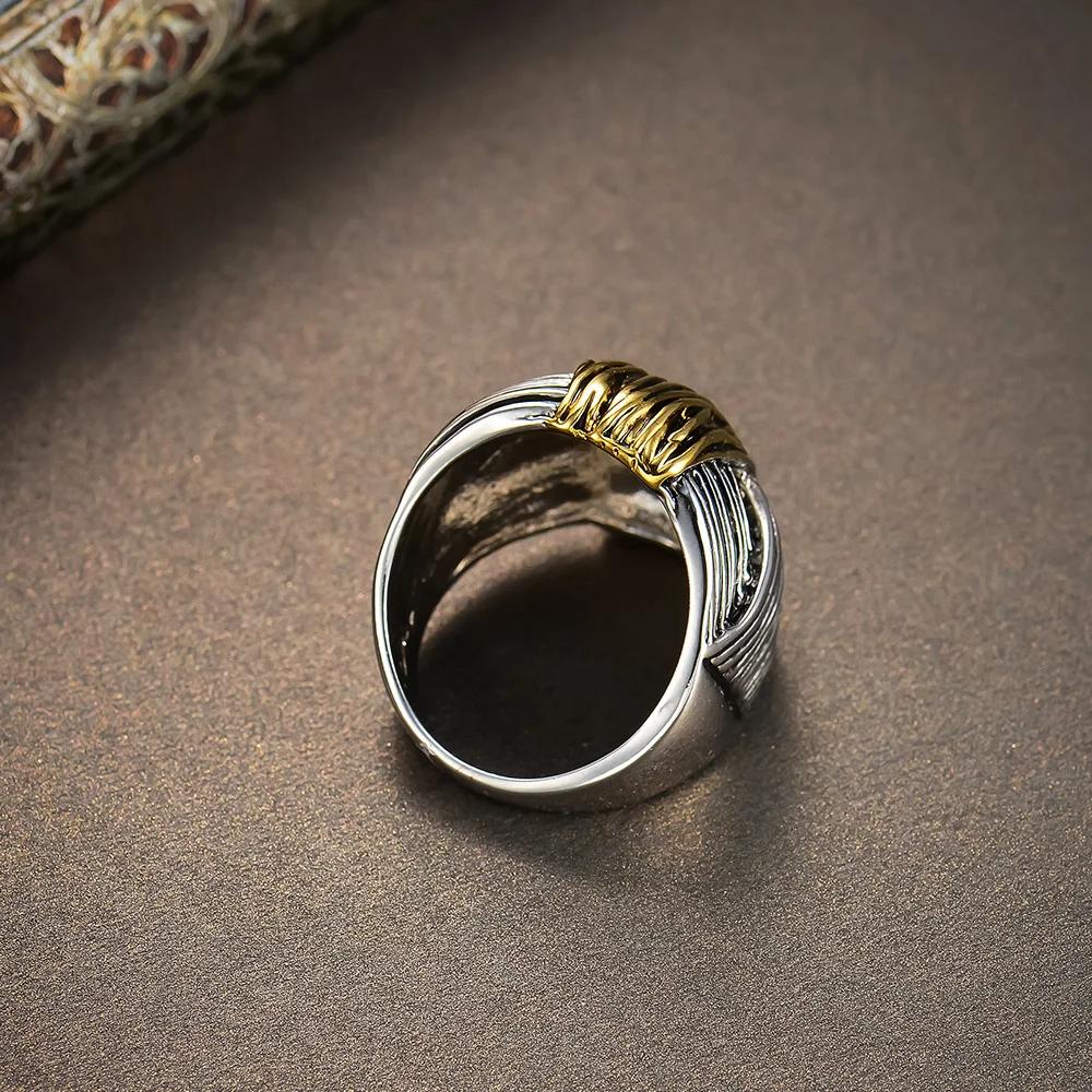 Viennois Gun Color Geometric Finger Rings For women Gold Cocktail Ring Party Fashion Jewelry | Украшения и аксессуары