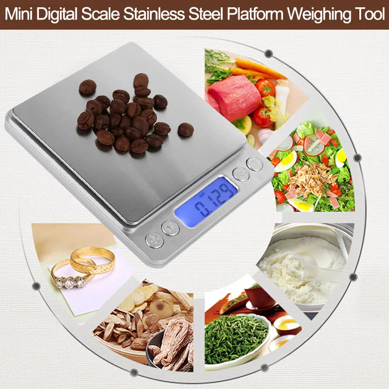 Кухонные весы миниатюрные из нержавеющей стали цифровые 3 кг 0 1 г портативные