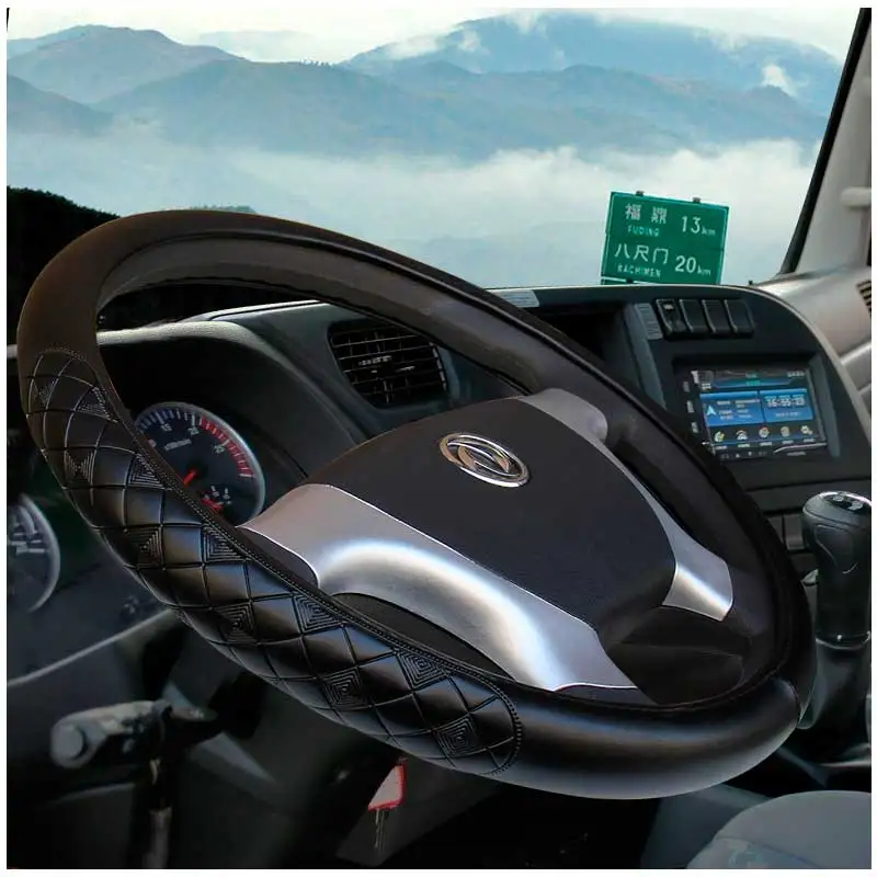 2019 Новый кожаный чехол рулевого колеса автомобиля универсальный авто аксессуары
