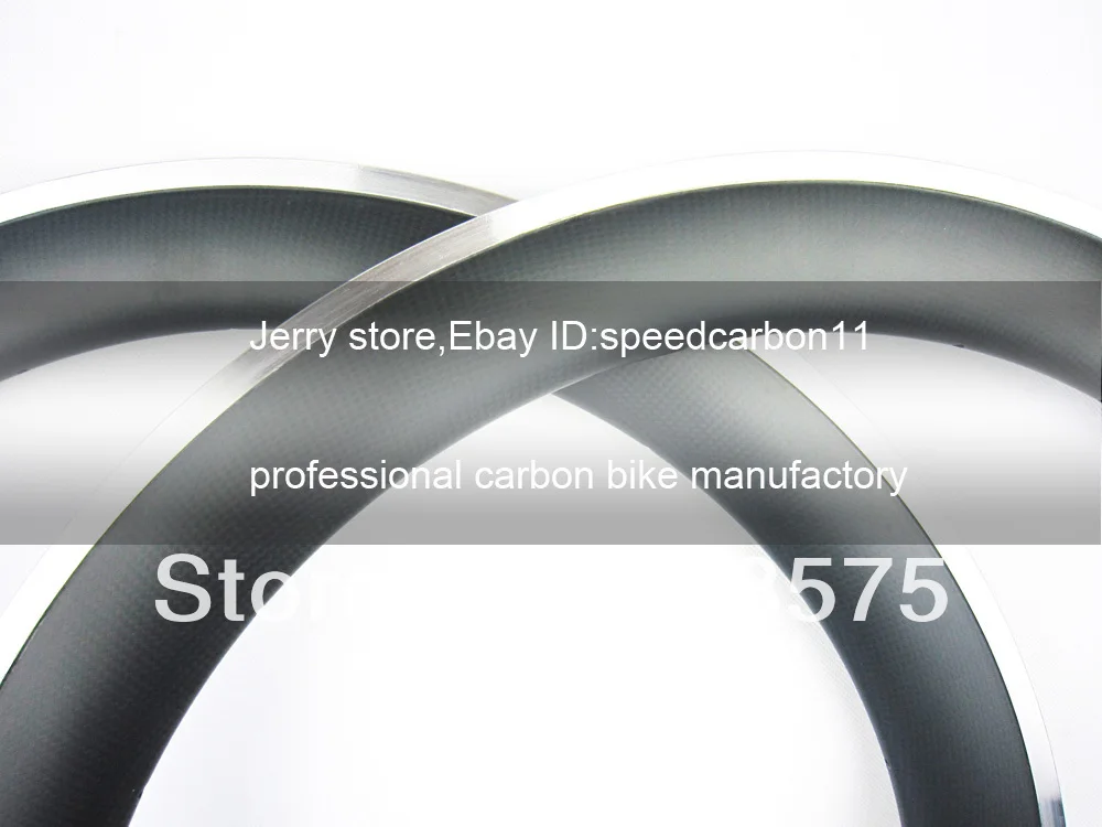 60 мм клинчер обод велосипеда из углеродного волокна с легированной тормозной