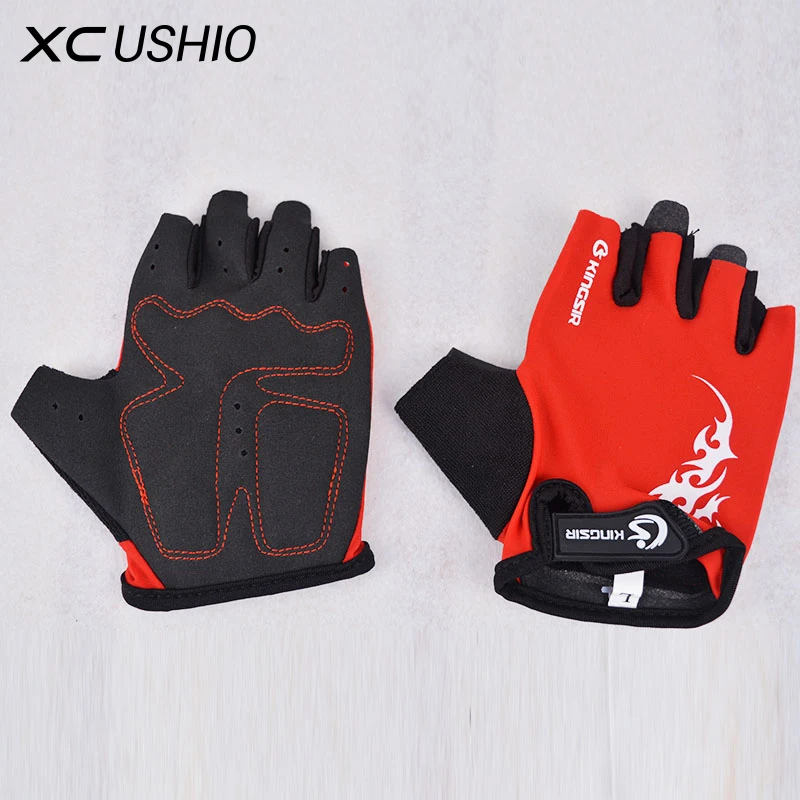 Высококачественные велоперчатки Kingsir мужские / женские перчатки с отрезанными до