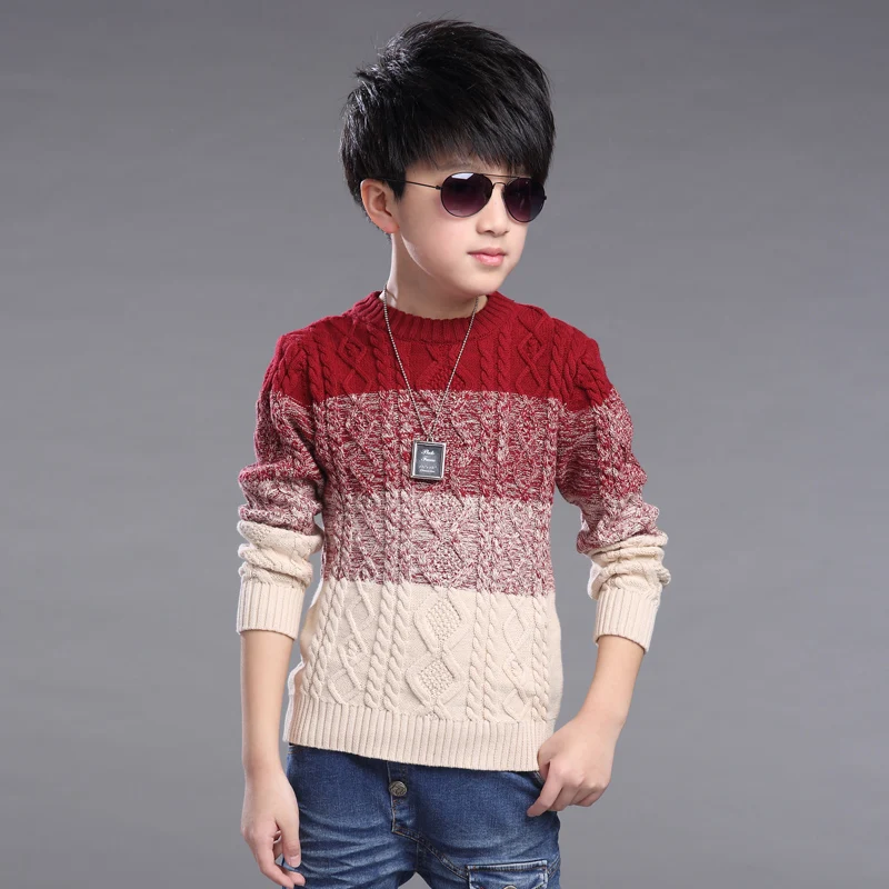 Импортные товары 2018 г. осень зима вязаные свитера разных цветов для мальчиков