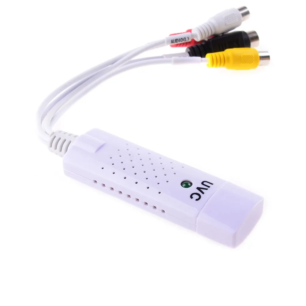Белая карта захвата USB 2 0 видео адаптер с аудио высокого качества ТВ DVD VHS Аудио AV