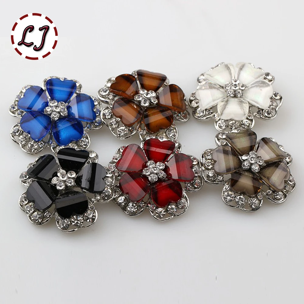 Новое поступление 42 мм высококачественные стразы пуговицы большой цветок