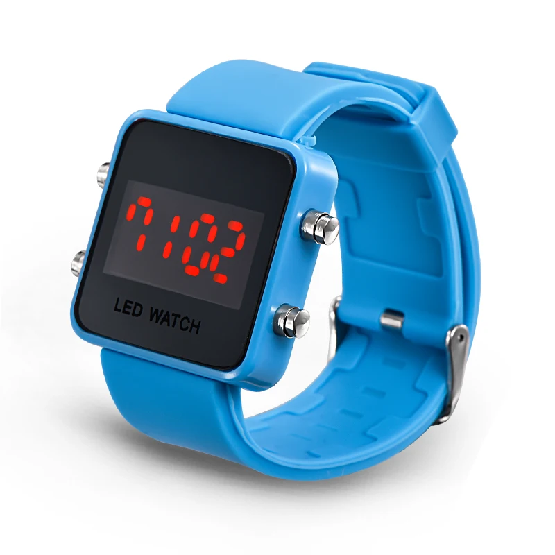 LANDU Красочные СВЕТОДИОДНЫЕ Электронные Часы Мужчины Женские Повседневная