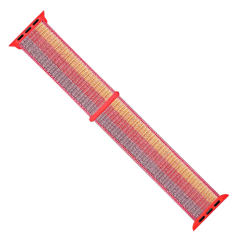 Red S2 Ремешок для apple watch band 44 мм correa apple watch 5 4 band 3 2 iwatch band 42 мм 38 мм 40 мм спортивный нейлоновый браслет - Цвет ремешка: Red S2
