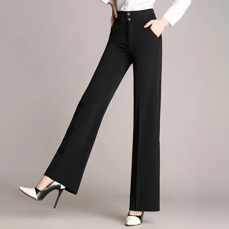 New Autumn Plus Size 4XL High Waist Pants Women New Fashion Spring OL Casual Pant Trousers Work Pants Long Trousers Female