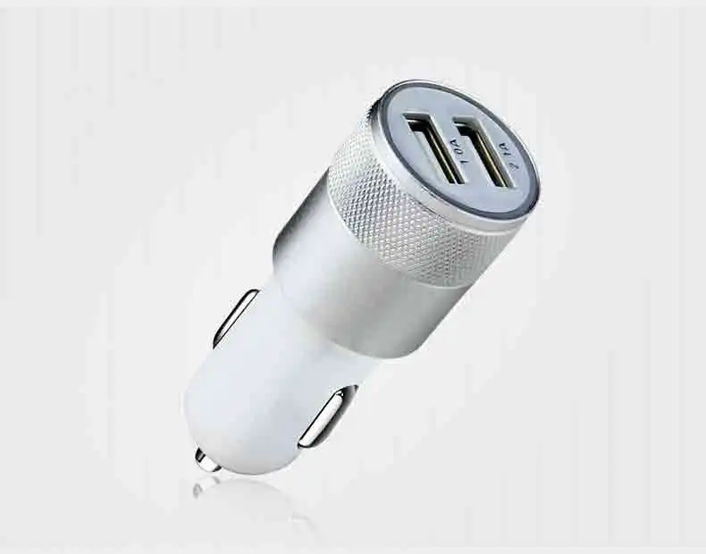 Sliver 1А 2 usb порта автомобильное зарядное устройство Универсальная интеллектуальная зарядка двойной USB Автомобильное зарядное устройство для iPhone samsung Android телефон#2 - Название цвета: Sliver