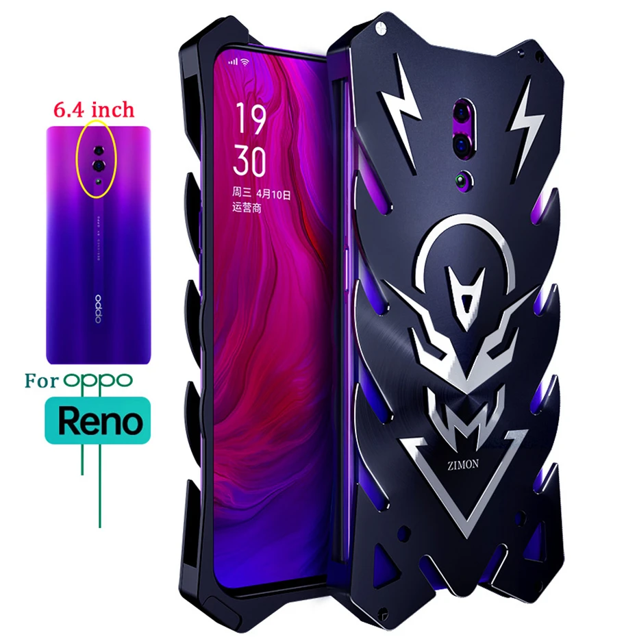 Zimon для OPPO Reno 10X Zoom металлический чехол Роскошный топ авиационный алюминиевый