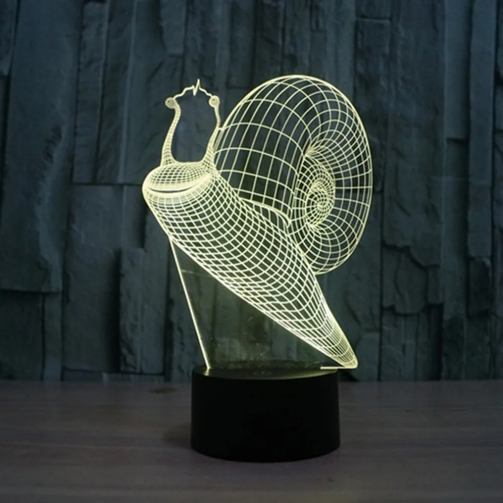 Светодио дный светодиодные маленькие настольные лампы 3D светодио огни красочные