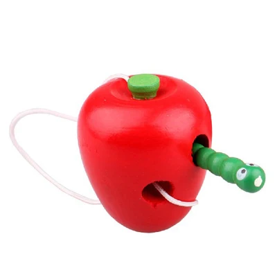 Wooden Education Baby Fruit Toys Selling Learning Thread Start Work Children Kids Bite Colorful Developmental Worm Eat Plaything | Игрушки и