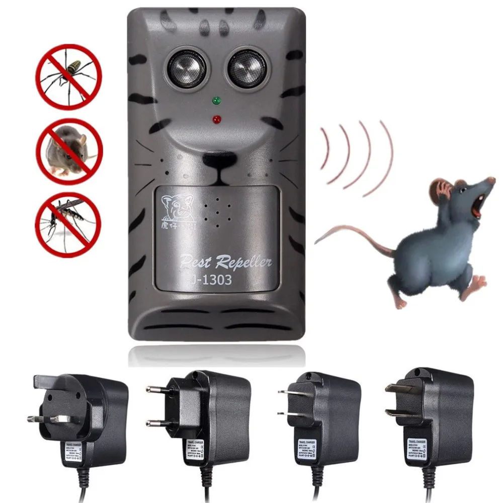 Practical Design Household Double Head Electronic Ultrasonic Pest Control Repeller Mouse Insect Rodent Tool | Дом и сад