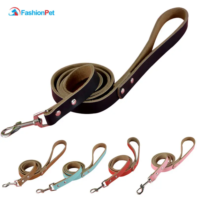 Высококачественный поводок из натуральной воловьей кожи для собак свинцовый