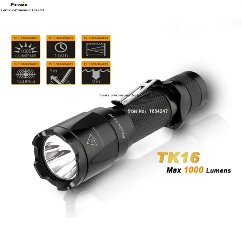 Fenix TK16 Cree XM L 2 (U2) светодиодный фонарик 5 режимов Max 1000 люмен Водонепроницаемый