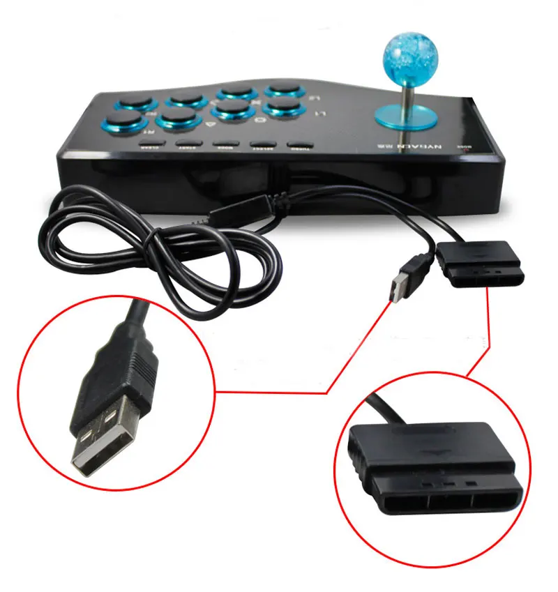 USB рокер игровой контроллер аркадный джойстик геймпад Боевая палка для PS3/ПК для Android Plug And Play уличное боевое чувство