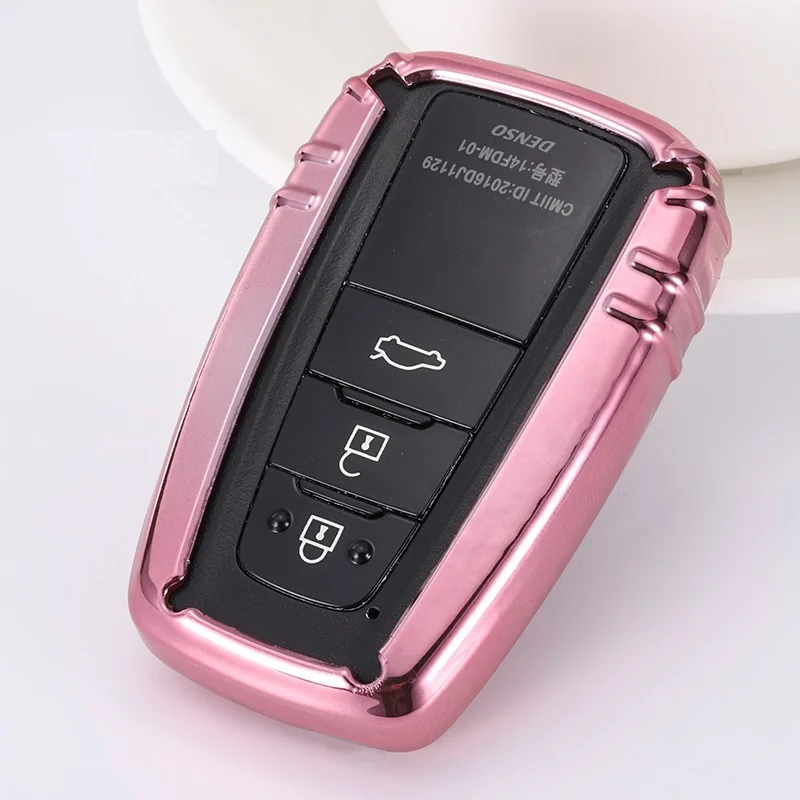 Мягкие TPU ключа автомобиля Обложка держатель карман для Toyota Camry Corolla C-HR CHR Прадо Prius RAV4 ключ защиты