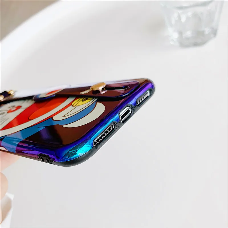 Чехол Doraemon с рисунком для iPhone6 6s 7 8 Plus Мягкий силиконовый чехол Blu-Ray iPhone X XS MAX XR Capa