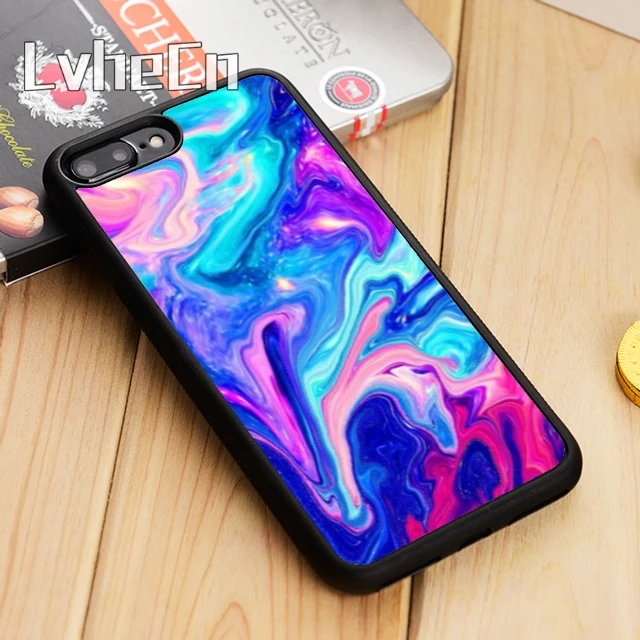LvheCn роскошный Радужный голографический чехол для телефона iPhone 5 6s 7 8 plus 11 12 Pro X XR XS
