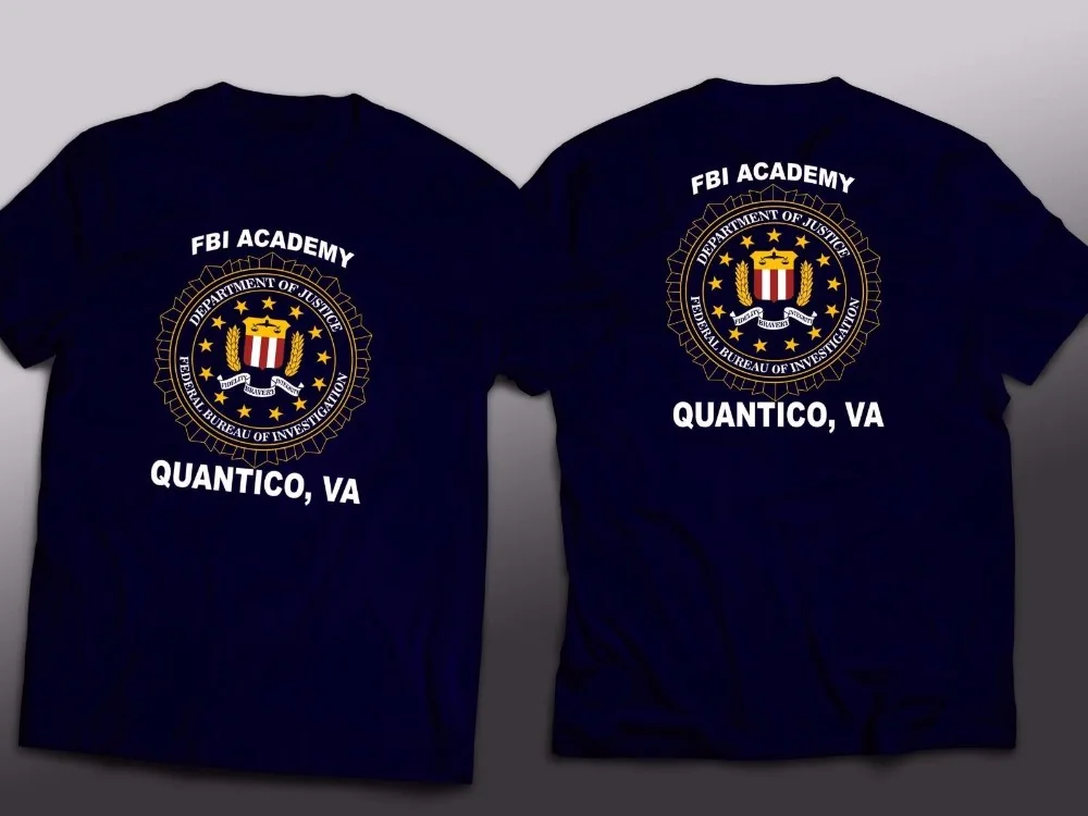 Новинка 2019 футболка с круглым вырезом новая рисунком в стиле ФБР академии