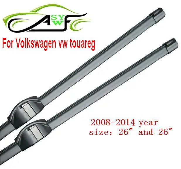 Free shipping car wiper blade for vw Volkswagen touareg 2008-2014 Soft Rubber WindShield Wiper Blade 2pcs/PAIR deflector window |