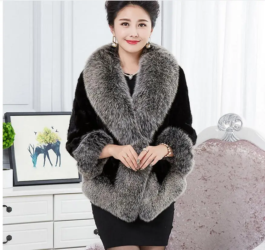Женская шуба из искусственного меха Повседневная большого размера K427|faux fur jacket|faux