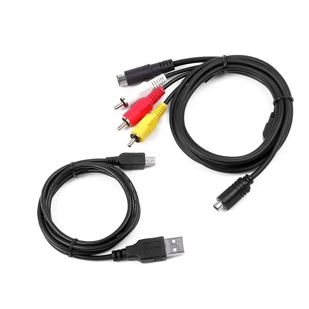 Мини 5pin и sony round AV A/V TV видео + USB кабель для синхронизации данных SONY Handycam DCR SR85 e SR68 e|tv