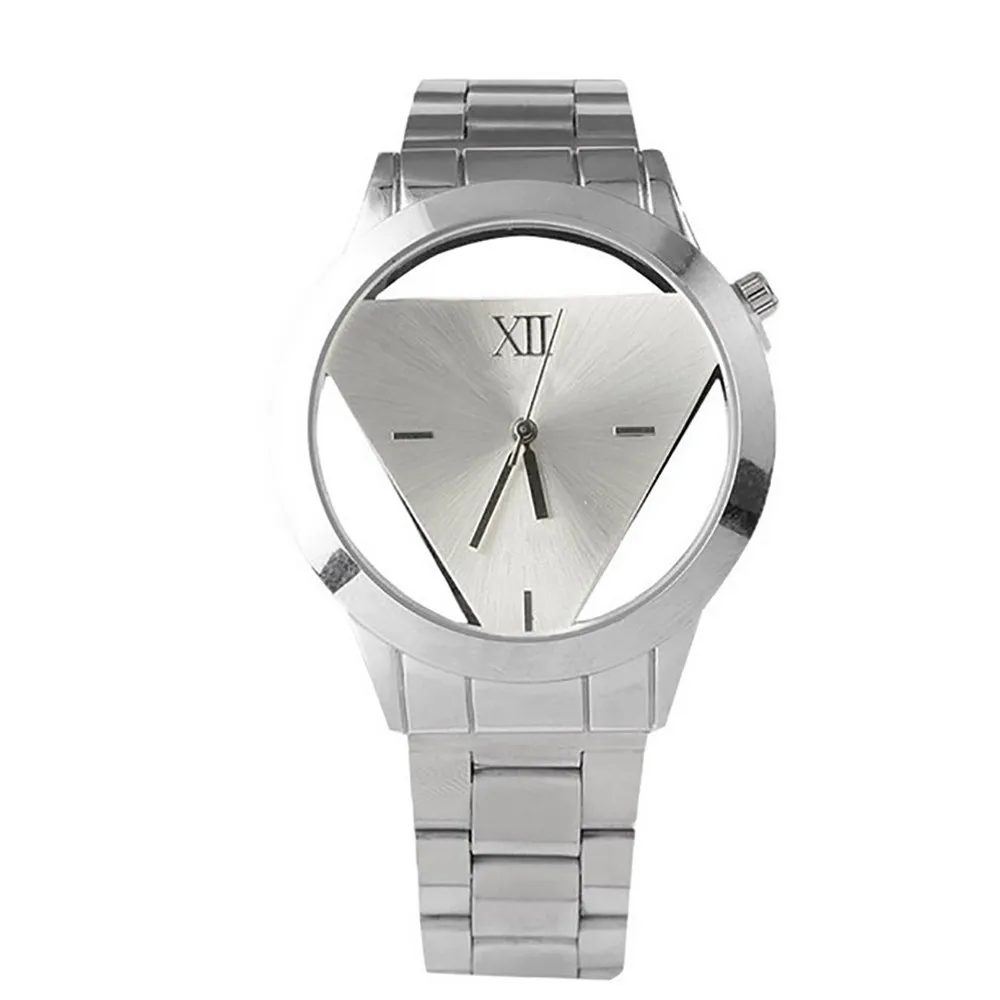montre homme Часы мужские из нержавеющей стали кварцевый аналог наручные часы с отметкой даты спортивные подарки часы бизнес relogio masculino - Цвет: Silver