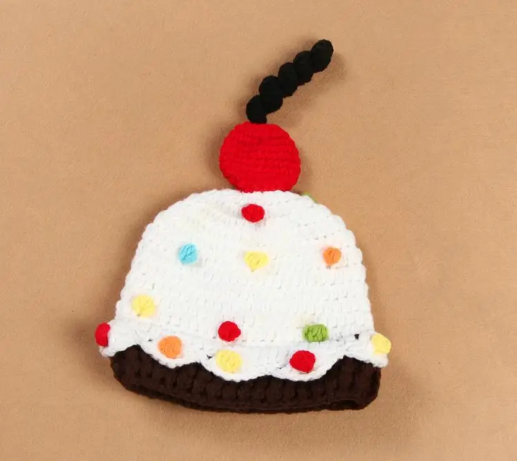 Милый креативный красочный дизайн для торта вязаная крючком девочек шапка