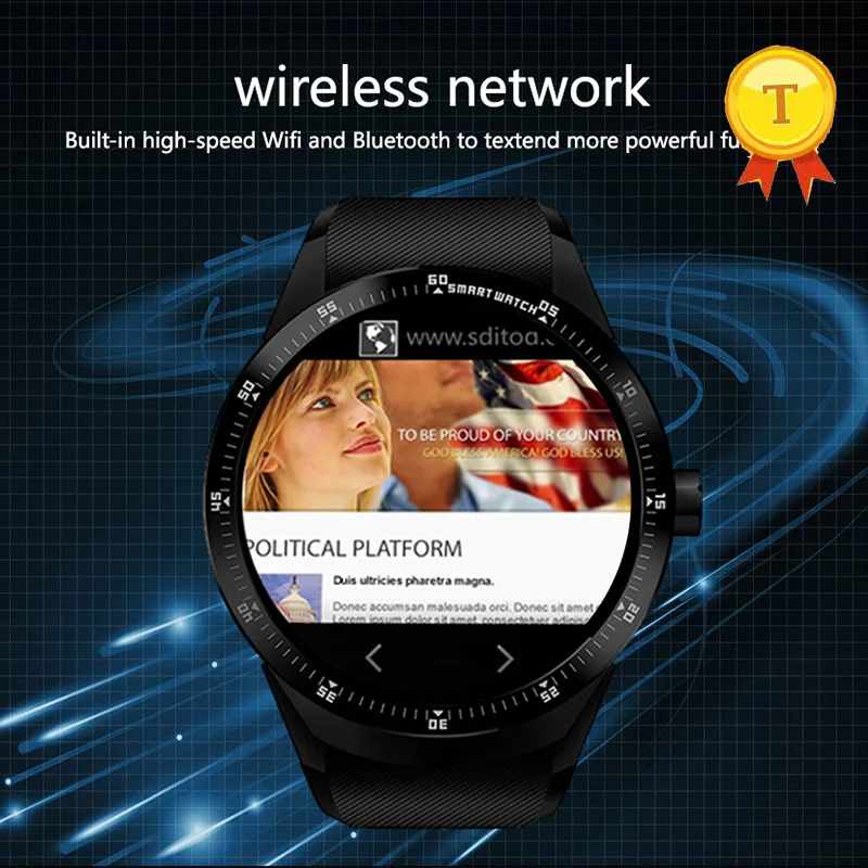 Смарт-часы мужские на Android 1 3 дюйма MTK6572A GPS | Электроника