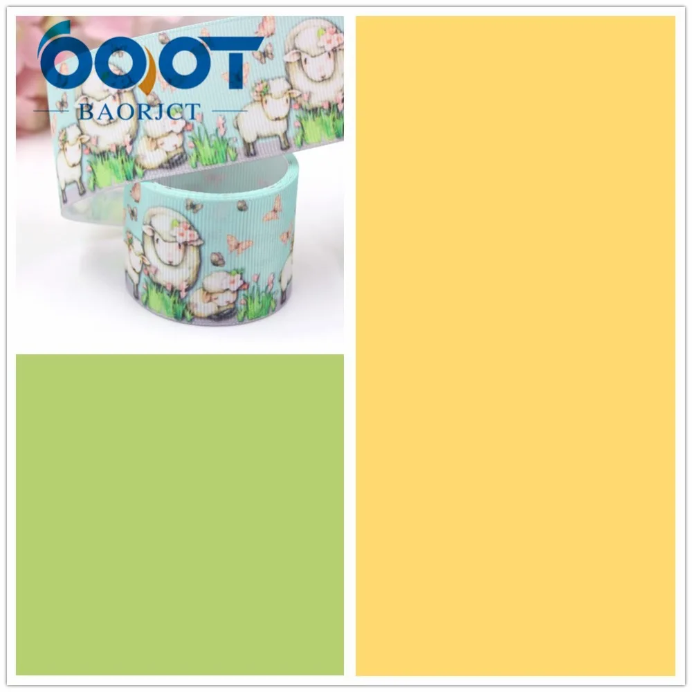 OOOT BAORJCT I-19221-411, 38 мм, 10 ярдов мультфильм термотрансферные печатные корсажные ленты, лук кепки DIY аксессуары украшения