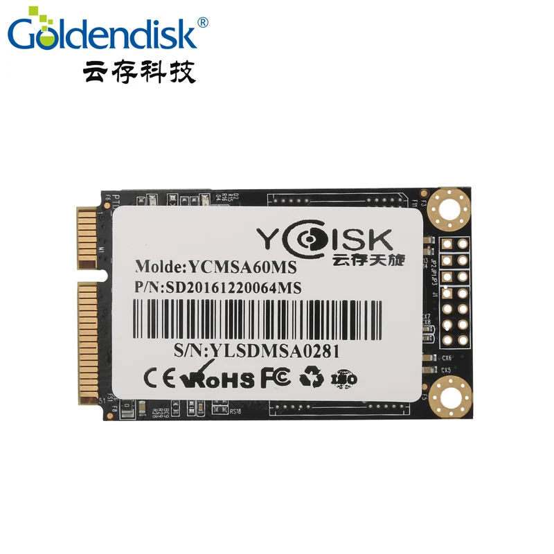 Goldendisk YCdisk Serial 128GB m-SATA SSD MINI PCI-e твердотельный накопитель Внутренний SATA II III mSATA Загрузочная карта