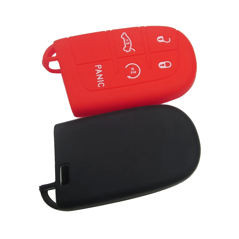 OkeyTech Car Accessaries Silicone Key Cover Shell For Jeep Compass Grand Cherokee Chrysler 300C Wrangler Dodge Cases | Автомобили и