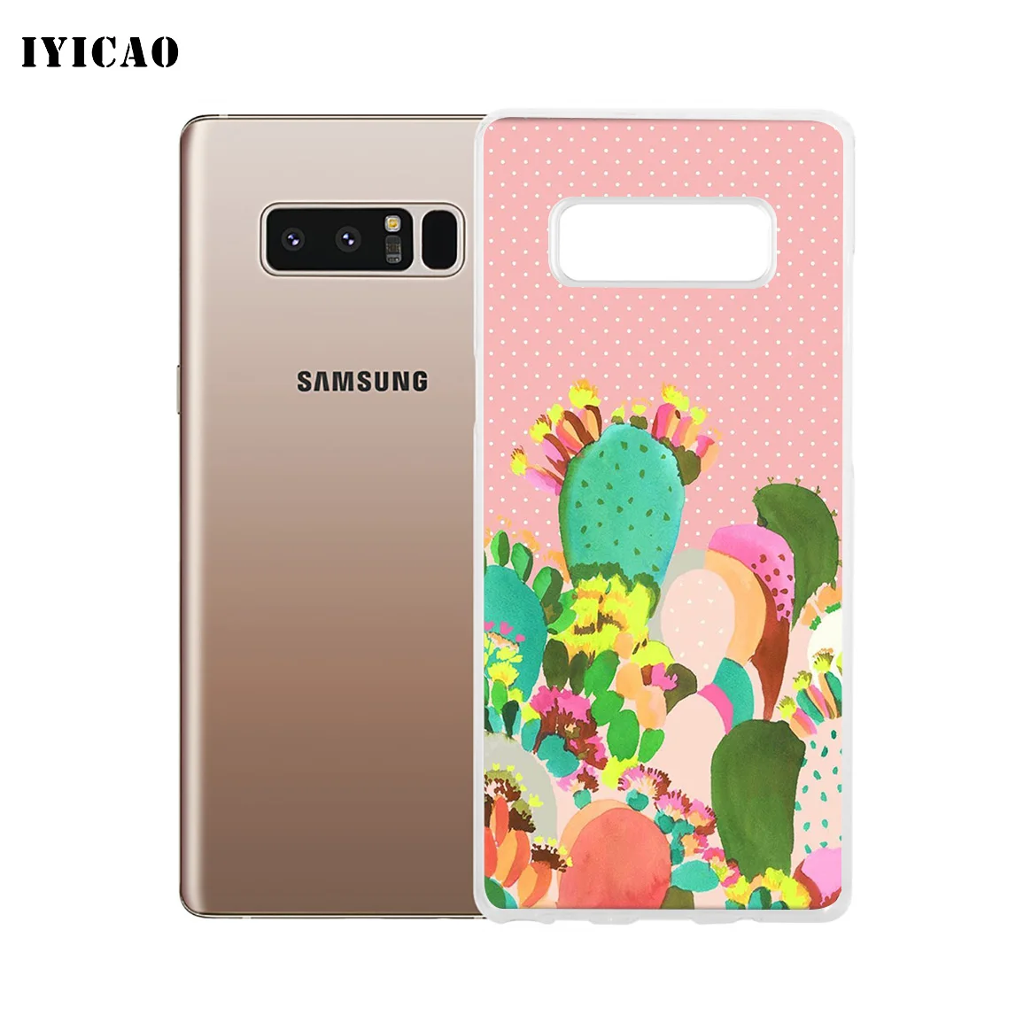 IYICAO милый кактус Мягкий силиконовый чехол для телефона samsung A5 A6 плюс A7 A8 A9 J3 J5 J7 Note 8