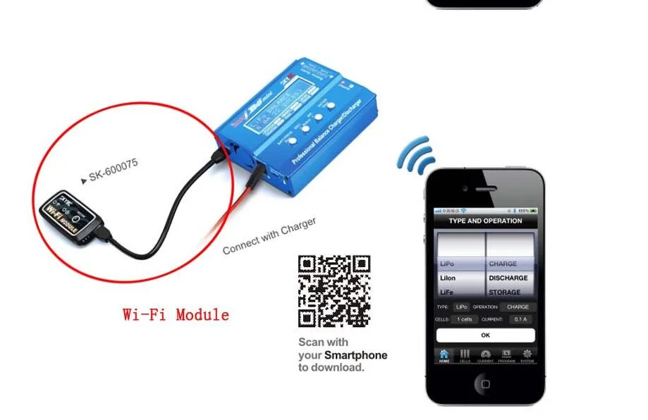 1 шт. SKYRC модуль Wi Fi совместимый с оригинальной Imax B6 Mini B6AC V2 D100 TS ESC для RC Helicopetr