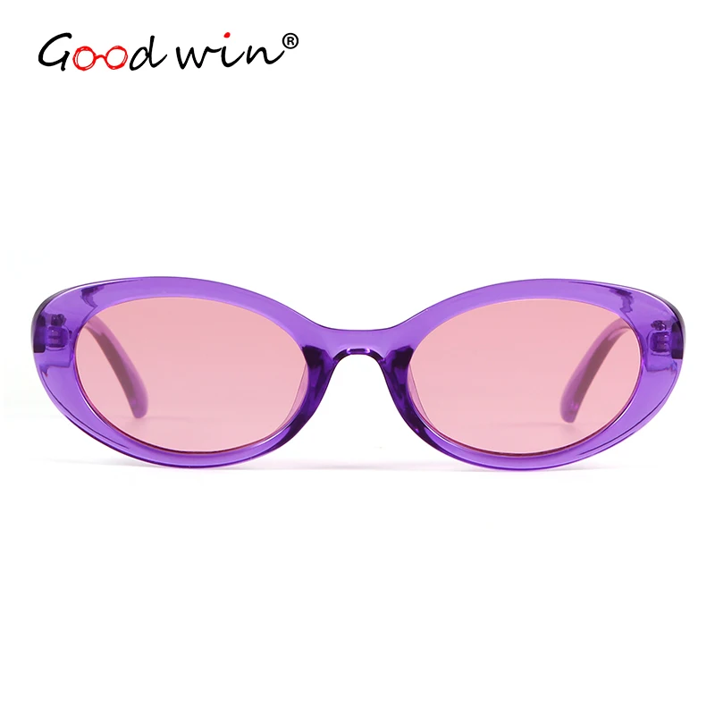 Женские Овальные Солнцезащитные очки Good Win фиолетовые в оправе уличные