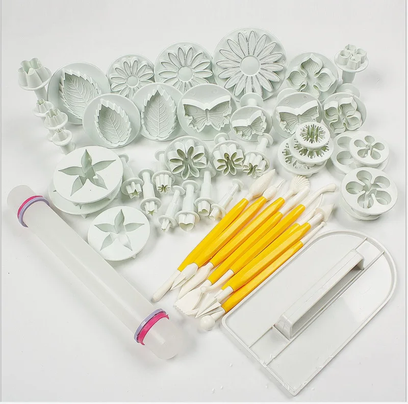 68 шт./компл. пластиковые помадки украшения торта Sugarcraft плунжерный резак
