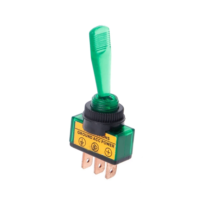 Автомобильный тумблер 3 Pin ВКЛ ВЫКЛ со светодиодной подсветкой DC12V 20A SPST|on-off toggle