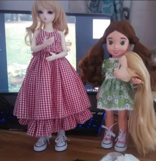 Одна пара разных цветов 7 5 см парусиновая обувь для куклы BJD модная мини-игрушка Bjd
