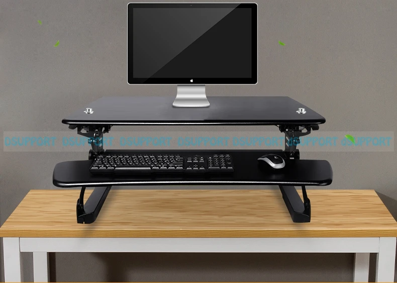 EasyUp Height Adjustable Sit Stand Desk Riser Foldable Laptop Desk Stand With Keyboard Tray Notebook/Monitor Holder Stand