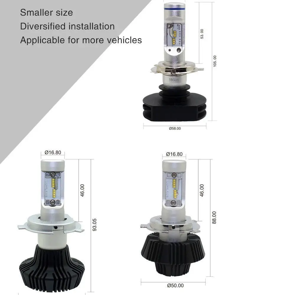 Пара H7 светодиодный головной светильник ламп Conversion Kit H4 H11 9005 H1 Высокий Низкий Луч