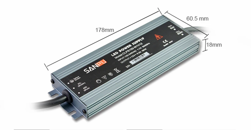 Sanpu LED адаптер питания 100 Вт 24 В IP67 Водонепроницаемый AC-DC постоянного напряжения 24 вольт трансформатор освещения светодиодный s драйвер IP66 24VDC тонкий