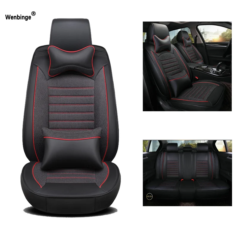 Universal Leather car seat cover For vw golf 4 5 VOLKSWAGEN polo 6r 9n passat b5 b6 b7 arteon accessories protector | Автомобили и