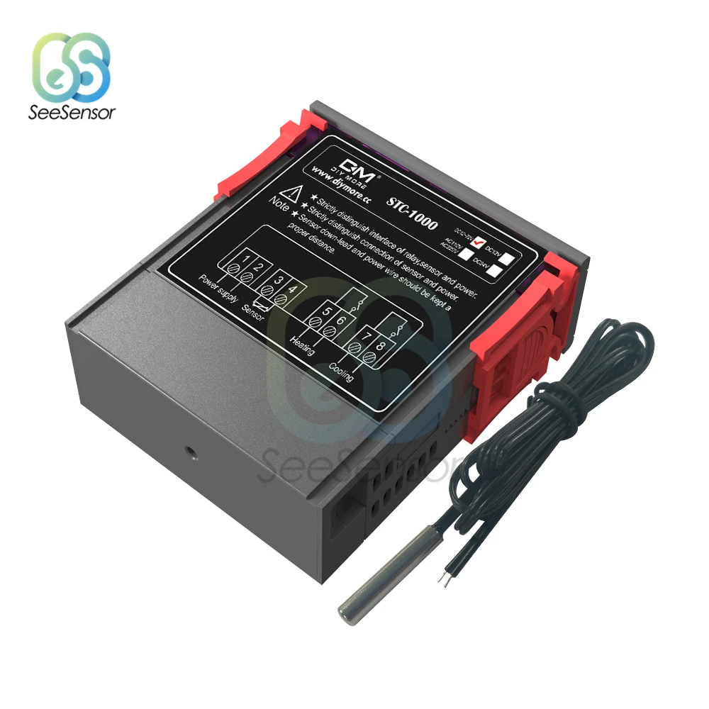 STC-1000 DC 12 V-72 V светодиодный цифровой Температура контроллер терморегулятор Термостат с нагревателем и охладителем для инкубатора