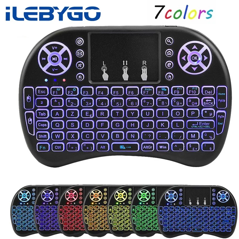 Ilebygo i8 английская русская Беспроводная мини клавиатура 2 4 ГГц Летающая воздушная
