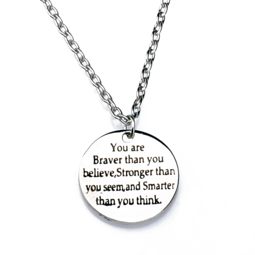 Вы лучше чем вы верите кажетесь умнее думаете вдохновляющее ожерелье с подвеской