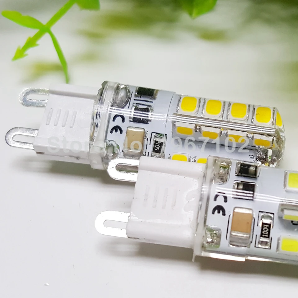 100 шт. светодиодные свечи G9 220 В 110 4 Вт SMD 2835 32 светодиосветодиодный s кристальная