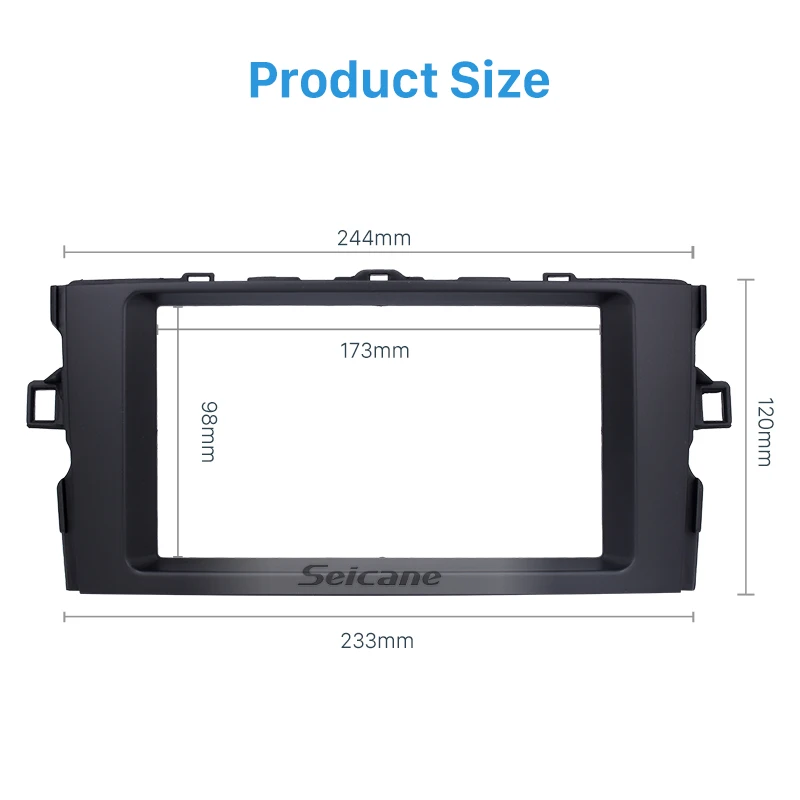 Seicane splendid Double Din 173*98 мм отличное качество черный цвет набор для крепления
